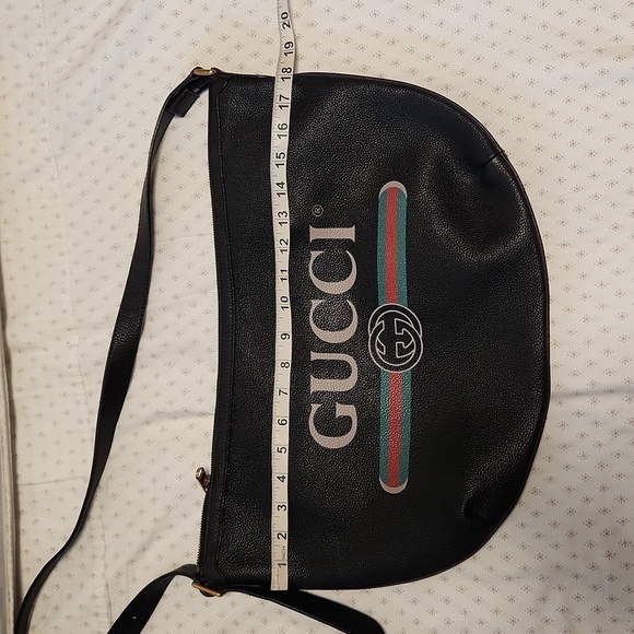 GUCCI black leather Half Moon shoulder bag - Picture 6 of 13